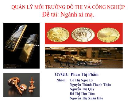 Bài thuyết trình Ngành xi mạ