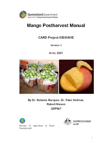 Báo cáo Mango postharvest manual