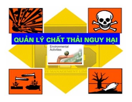 Báo cáo Quản lý chất thải nguy hại