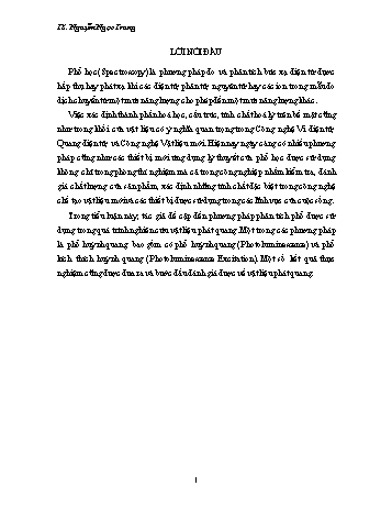 Đề tài Phương pháp phân tích phổ được sử dụng trong quá trình nghiên cứu vật liệu phát quang
