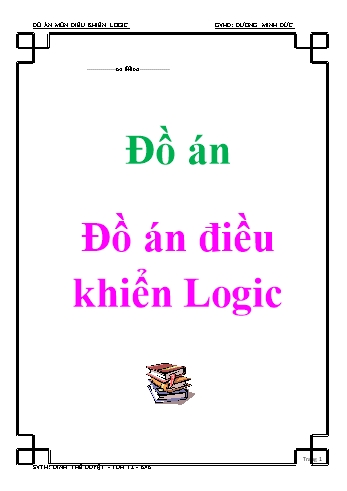 Đồ án Điều khiển Logic