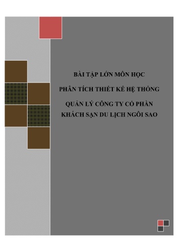 Đồ án Phân tích thiết kế hệ thống Quản lý Công ty Cổ phần Khách sạn Du lịch Ngôi Sao