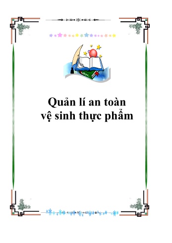 Đồ án Quản lí an toàn vệ sinh thực phẩm