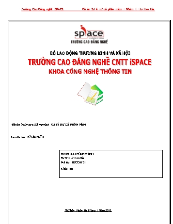 Đồ án Xử lý sự cố phần mềm