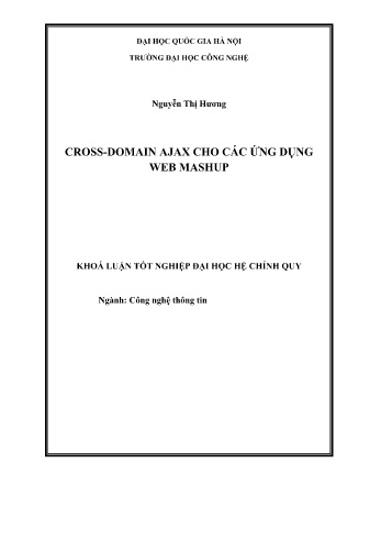 Khóa luận Cross-domain Ajax cho các ứng dụng web mashup
