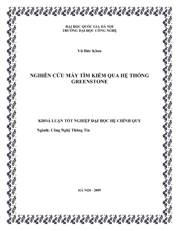 Khóa luận Nghiên cứu máy tìm kiếm qua hệ thống Greenstone