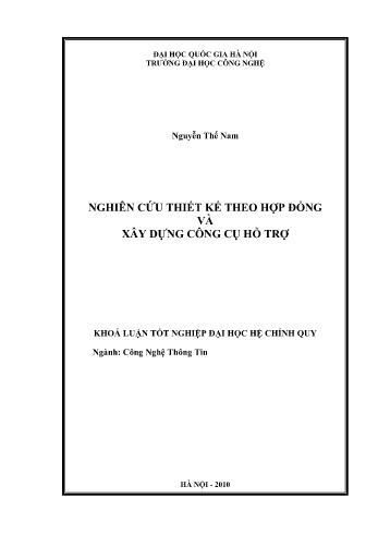 Khóa luận Nghiên cứu thiết kế theo hợp đồng và xây dựng công cụ hỗ trợ