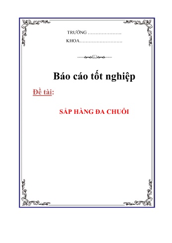 Khóa luận Sắp hàng đa chuỗi