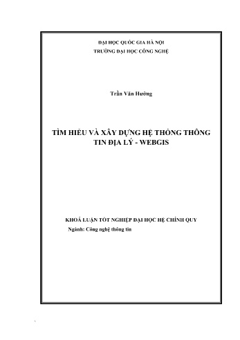 Khóa luận Tìm hiểu và xây dựng hệ thống thông tin địa lý - WebGIS