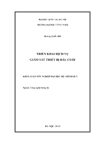 Khóa luận Triển khai dịch vụ giám sát thiết bị đầu cuối