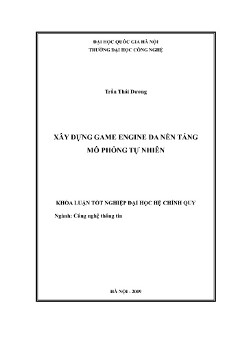 Khóa luận Xây dựng game engine đa nền tảng mô phỏng tự nhiên