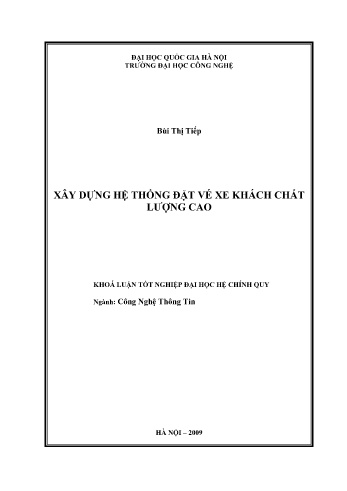 Khóa luận Xây dựng hệ thống đặt vé xe khách chất lượng cao