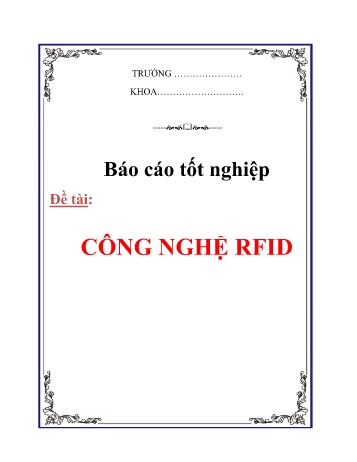 Luận văn Công nghệ RFID