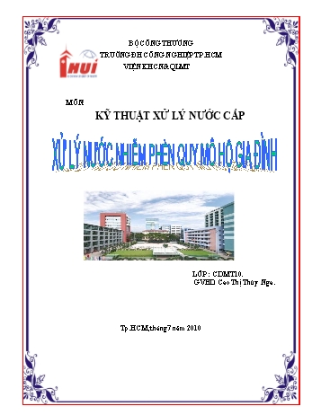 Tiểu luận Hệ thống xử lý nước phèn quy mô hộ gia đình